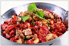高清美食菜谱干锅牛蛙田鸡JPG图片