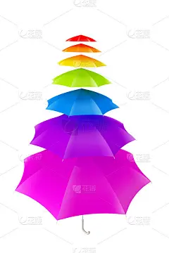 五彩缤纷的彩虹伞