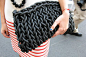 knit clutch.