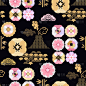 Beautiful japanese seamless  pattern