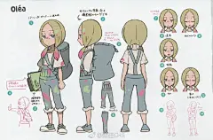 #精灵宝可梦# 《精灵宝可梦 Let's Go！ 皮卡丘/伊布》官方设定图曝光——人物篇。

*设定图标注为英文，在美版中，青绿 的名字为 小蓝 。 ​​​​