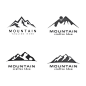 大山雪山户外登山旅游露营标志logo矢量图设计素材