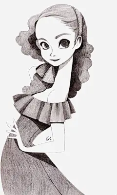 可爱女生免抠素材_新图网 https://ixintu.com 手绘女生 创意女生 可爱女孩 素描女孩 大眼睛女孩