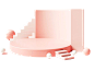 粉色3D立体台面舞台展台圆台png  (56)