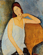 Amedeo Modigliani 意大利表现主义画家、雕塑家，受到19世纪末新印象派影响，以及同时期的非洲艺术、立体主义等艺术流派刺激，创作出深具个人风格，创作出深具个人风格，以优美弧形为特色的人物肖像画，而成为表现主义画派的代表艺术家之一。
