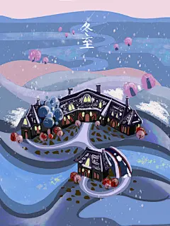 寒冷冬日冬季二十四节气冬至海报