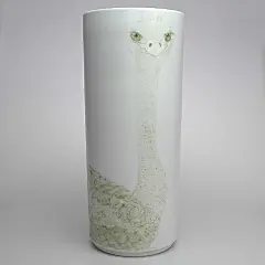 大屋DAWOOD|【陶艺家作品集】 釉中 手绘花器-淘宝网