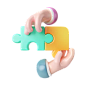 团队合作 3D 图标