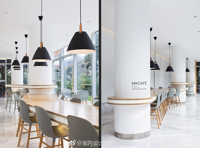 西安「M+ CAFÉ」咖啡店设计。@室内...
