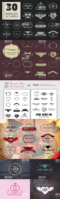 30套情人节请柬心型图标装饰素材集 JI-Valentine Badges : JI-Valentine Badges AI | EPS | PNG | PSD Love is in the air! Valentine's Day is just around the corner and it’s a ...