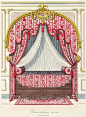 帘头，欧式，古典，红色，奢华，帷幔，窗帘，手绘