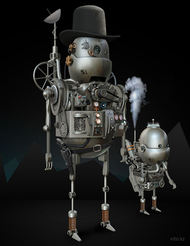 steampunk robot #采集大...