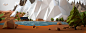 "Mammoth Falls on Behance" in Low poly illu : Mammoth Falls on Behance