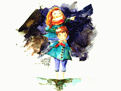 真滴小仙女吖采集到插画美女