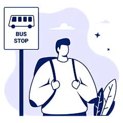 占位符banner控件空状态插画插图标 icon 涂鸦 黑白简笔画 插画 漫画 卡通Bus Stop