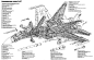 多款军事飞机战斗机结构图透视图 飞机图纸海报画芯 战争主题壁画_家装家饰