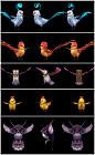 游戏美术素材 小鸟宠物灵宠鹦鹉猫头鹰小鸡角色动物3D模型贴图 3dmax源文件 CG原画参考设定