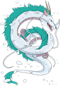 宫崎骏绘画素描本库存-千与千寻白龙 (752x1063), Png Download