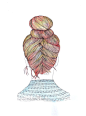 Zipped Up - Women's Fashion Hairstyle Watercolour & Ink Illustration