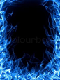 Gas fire and flame frame | Stock Photo | Colourbox on Colourbox