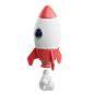 Rocket 3D Illustration