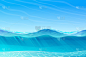 矢量夏季海，海洋，水下