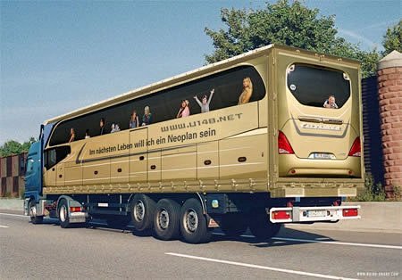 让创意流动起来—卡车车体广告