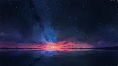数星人 星空背景 夜空 唯美意境动漫壁纸