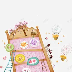 扁平化日系水彩画高清素材 网页 设计图片 免费下载 页面网页 平面电商 创意素材 png素材