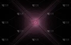 粉色十字抽象分形在黑色背景。幻想的分形结构。数字艺术。3 d渲染。计算机生成图像。