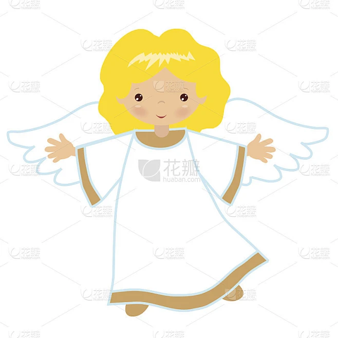 天使矢量图素材-花瓣网
