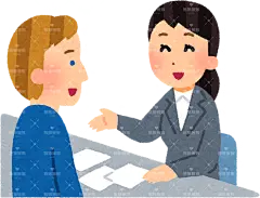 外国人咨询台贴纸扁平儿童插画元素卡通免扣png图片素材