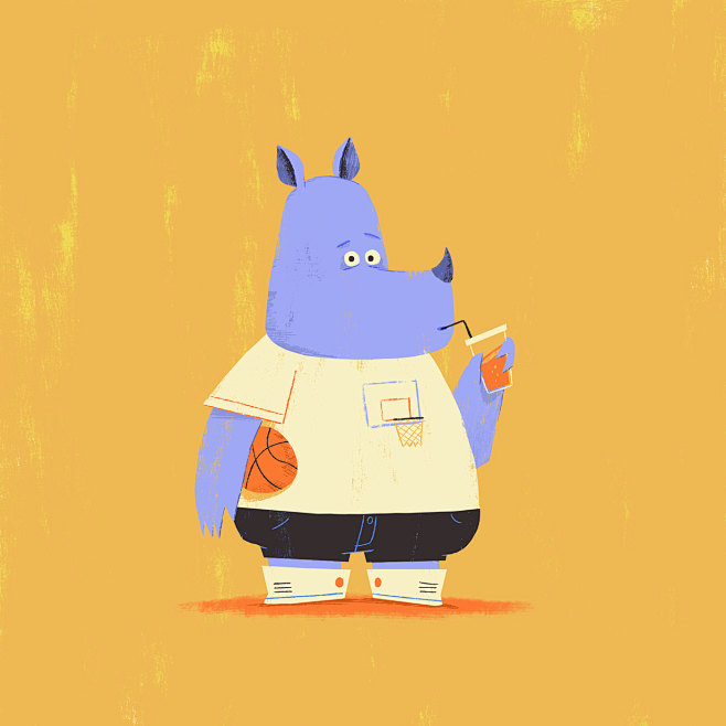 Rhino : Cute Basketb...