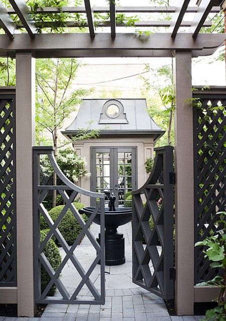 【庭院元素】花园入口大门款式参考150例--实木篇