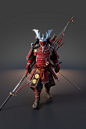 Minamoto no Yoshitsune, Thuan Nguyen Minh Duong : Japanese samurai Minamoto no Yoshitsune, submission from Artstation challenge : Ancient Civilization. This one get to be one the hournorable mentions ! Took me 2 week to finish the modeling, and UV, and no