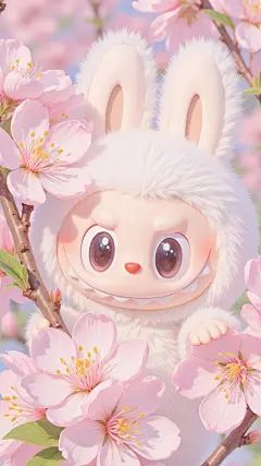 桃花运爆棚每天换一张Labubu梦幻壁纸 - 小红书
