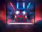 General 3840x2880 Jaguar F-Type Jaguar car red cars neon lights luxury