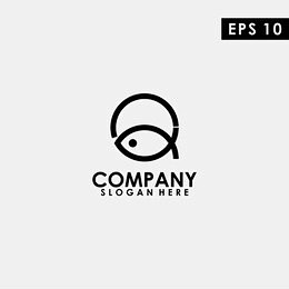 鱼 logo -  - 正版图片,视频,...