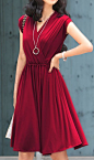 cool 71001612694 - gorgeous dark red dress