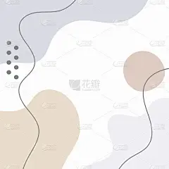 具有不同形状的抽象正方形模板。手工绘制。矢量插图。