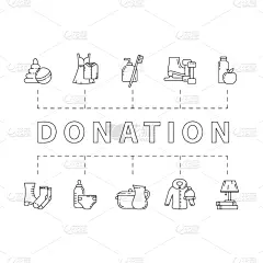 horizontal donation poster charity banner with