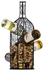 Bouchon Wine Rack and Cork Caddy, Black eclectic-wine-racks