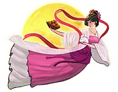 简约大气中秋节嫦娥奔月插画素材