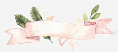 卡通手绘粉色的丝带 页面网页 平面电商 创意素材