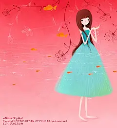 韩国插画名家echi的作品欣赏#采集大赛#