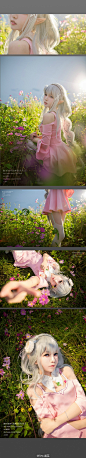 #cos# #Re:从零开始的异世界生活#  #艾米莉娅#  粉色常服。摄影：@棱镜茶  CN：PO  组织：@凌耀文化传播  实在找不到类似欧式庭院。就找了花海。其实这次出的不还原，所以纠结了好久下次好好加油  早上好哦，昴。