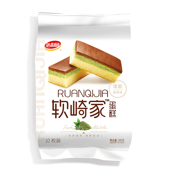 达利园软崎家蛋糕300g抹茶紫薯味营养早...