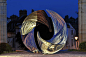 "Perceptive1" en acier inox massif du sculpteur Guillaume Roche. Arpajon - Essonne -France