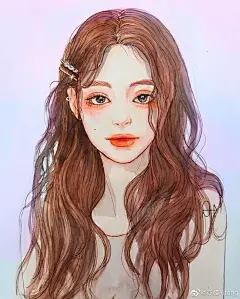 美萌插画超话#插画##设计美学##水彩# 
韩国插画师dahye的水彩少女头像 ​​​​