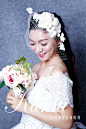 纯洁鲜花优雅面纱造型-来自卡玛完美新娘馆客照案例 |婚礼时光